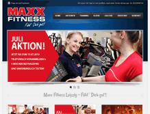 Tablet Screenshot of maxx-fitness-leipzig.de